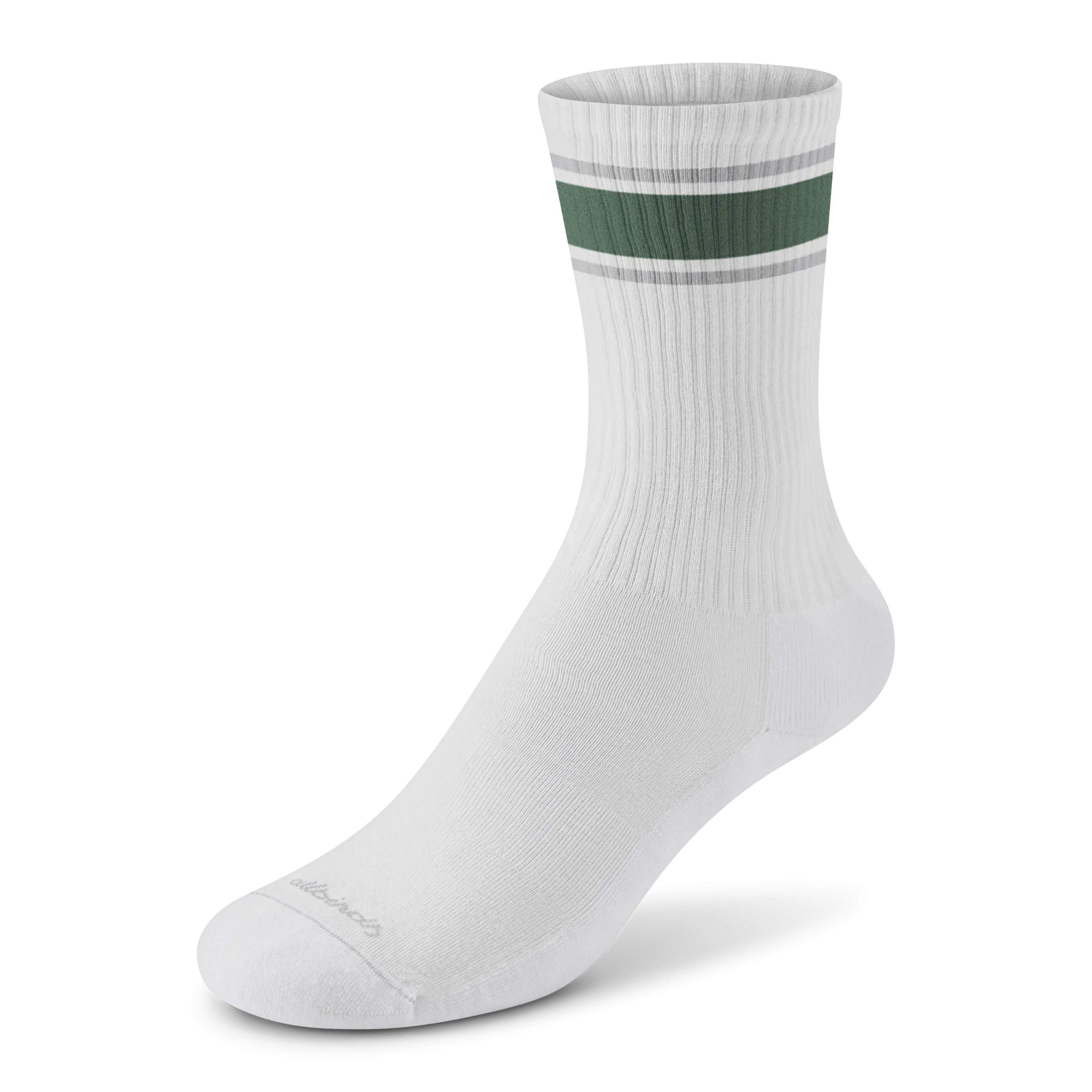 Allbirds Anytime Crew Sock – Blizzard, Verdant Green 42515387