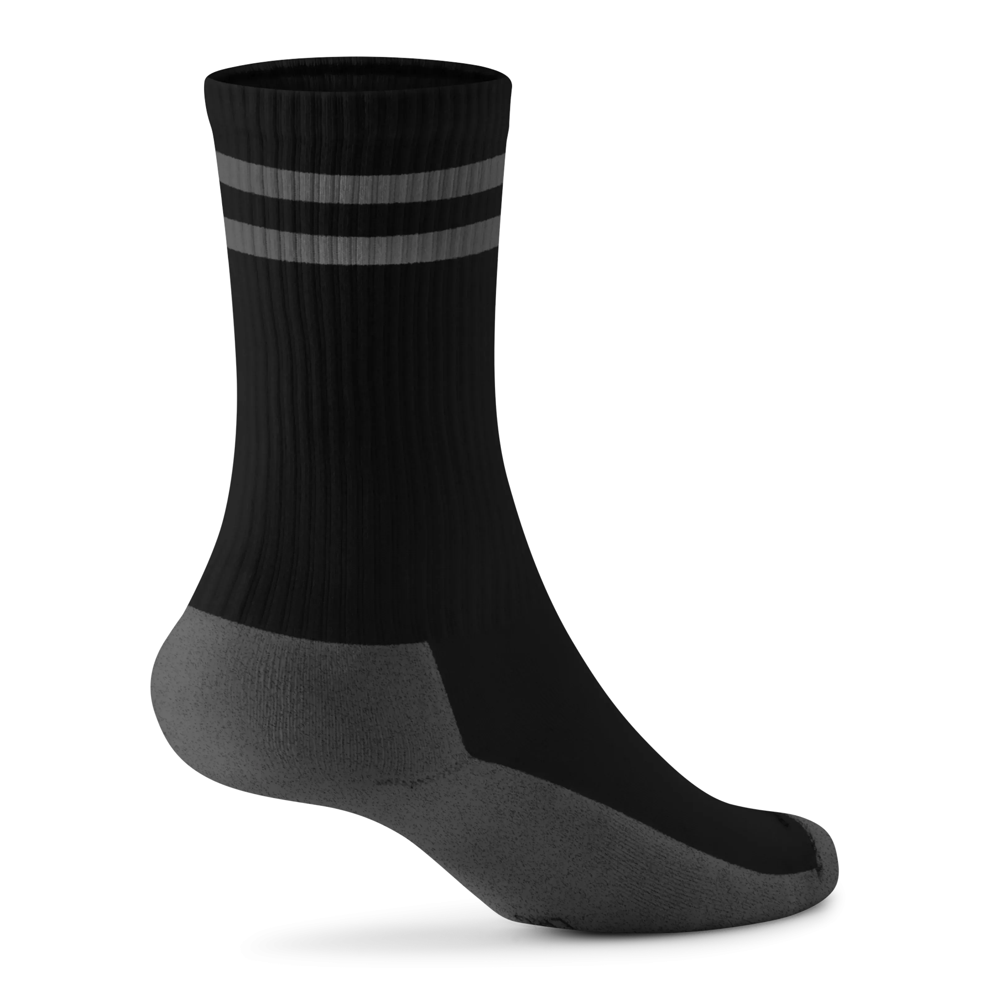 Allbirds Anytime Crew Sock – Natural Black/Dark Grey Stripe 24913877