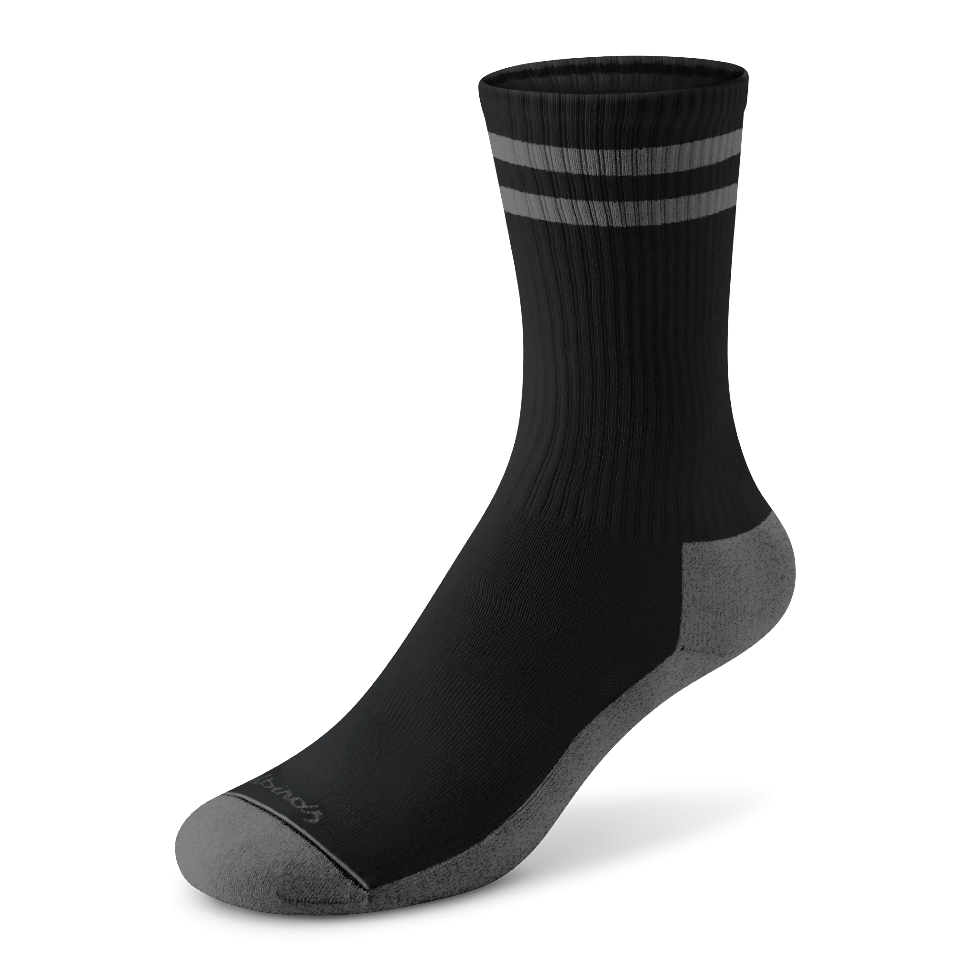 Allbirds Anytime Crew Sock – Natural Black/Dark Grey Stripe 69723643